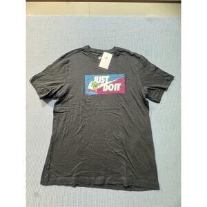 Nike T-shirt Men Sz L‎ Black Brand New